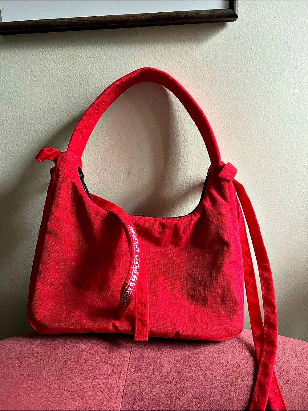 Baggu x Sandy Liang Mini Bow Bag Red Shoulder Bag